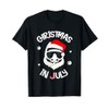Santa Face Xmas Hat Funny Christmas In July T-Shirt