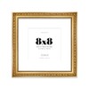 8x8 Gold Ornate Photo Frame With White Mat For 6x6