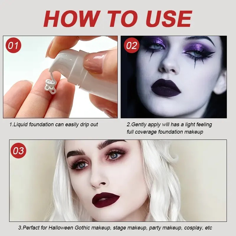 Base De Maquillaje Blanca Veronni, 2 Unidades De 15 Ml,