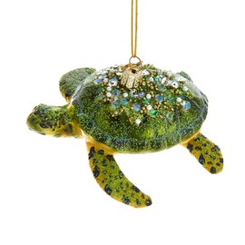 Kurt S. Adler Noble Gems Glass Sea Turtle Ornament NB1426 New
