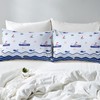 Homemissing Nautical Duvet Cover Sailboat Printed Bedding Set Ocean Themed