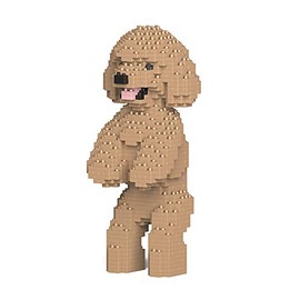 JEKCA Enveil Helk Building Blocks Toy That Makes Realistic Animal Objects Everyone Loves Toy Poodle, 3.9 x 4.2 x 9.5 inches (10 x 10.6 x 24.1 cm), Sturdy Blocks Fixed with Screws, for Adults, 3D Puzzle, Won't Crumble, Interior Accessories