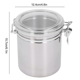 Airtight Stainless Steel Canister, Easy to Clean, Shiny, Odour-Preventing Food Storage Container Made of Stainless Steel (Large 1600 ml)