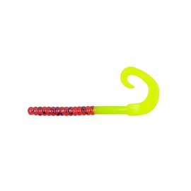 Berkley PowerBait® Power Worm Fishing Bait, Plum/Chartreuse, 7in | 18cm, Irresistible Flavor, Classic Curly Tail Worm Profile, Ideal for Spring, Summer and Fall Fishing
