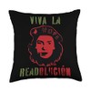 Emily Dickinson Viva La READolucion Che Guevarra Design Throw Pillow