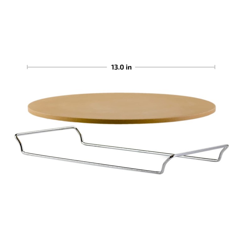 OVENTE 13" Round Pizza Stone for Oven and Grill, Heat