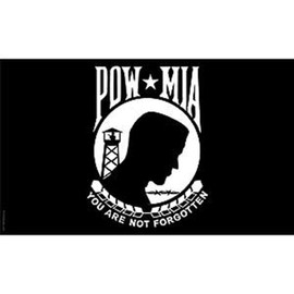 EagleEmblems F3207-05 Flag-Powmia NYL-GLO (3ftx5ft)