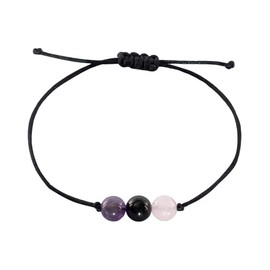 Healing bracelet with 3 crystal beads, Stone