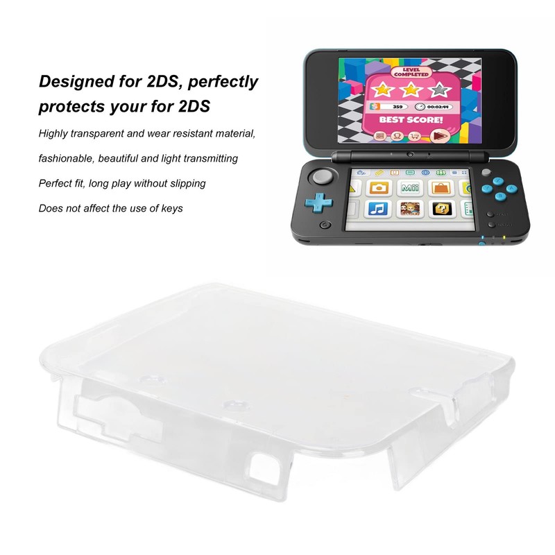 Cover Case for 2DS, Ultra Clear Crystal Transparent Protective Cover