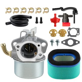591925 Carburetor Kit with Air Filter & Fuel Hose - Compatible with Craftsman Tiller/Chipper, Replaces 698479 693518 698475 591925 Engine Motor