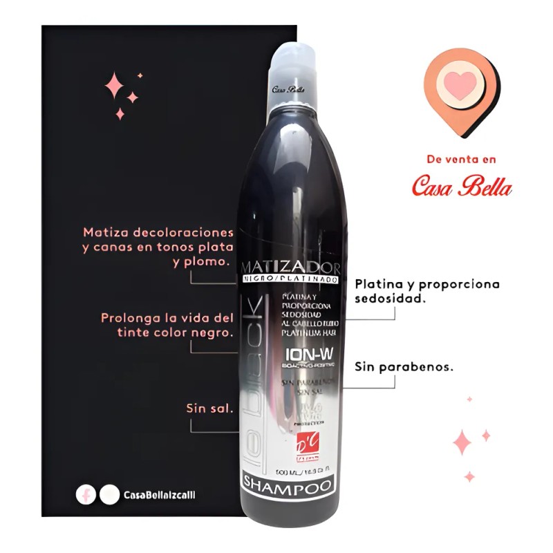 D' Conde Shampoo Matizador Negro Le Black 500ml