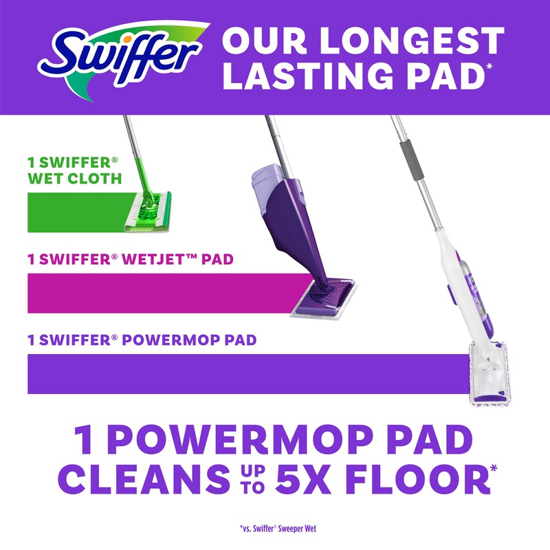 Swiffer PowerMop Multi-Surface Mopping Pad Refills, Made by Swiffer, for
