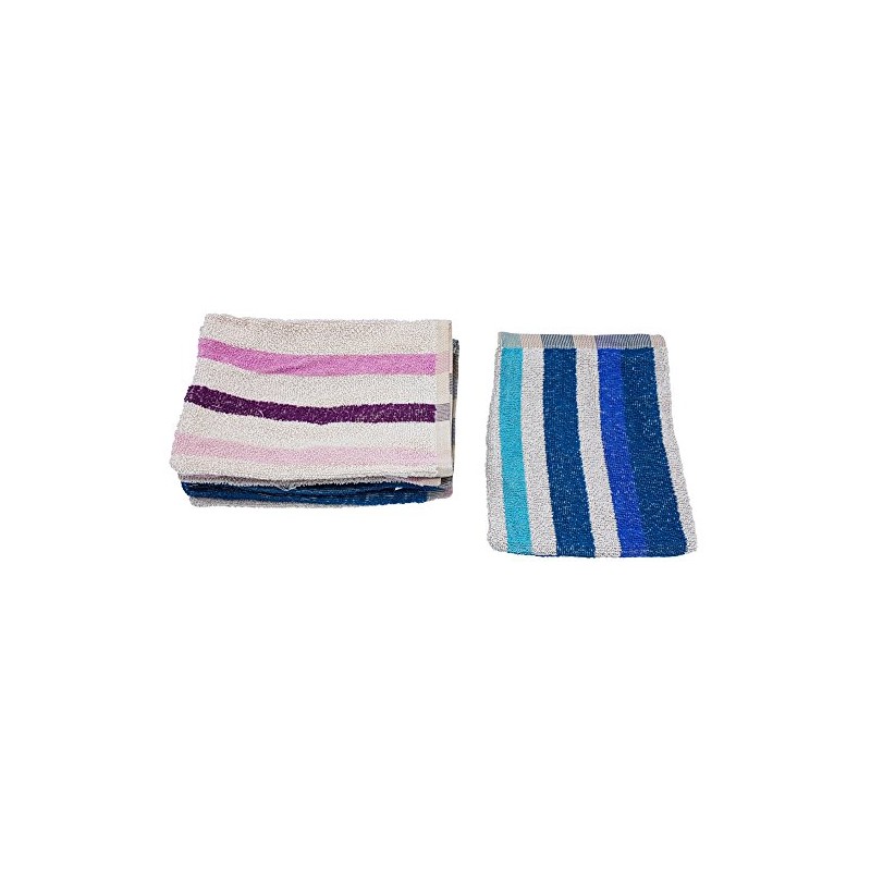 Ilkadim Pack of 8 Wash Mitts 100% Cotton 20 x