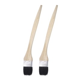 uxcell 2pcs Bent Radiator Paint Brush 2" Width Curved Wall Paint Soft Bristle Brushes with Long Wood Handle for Painting DIY Wall Treatment