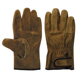Uniworld Oil Cow Split Leather Gloves KS847 Brown with Inner Seam