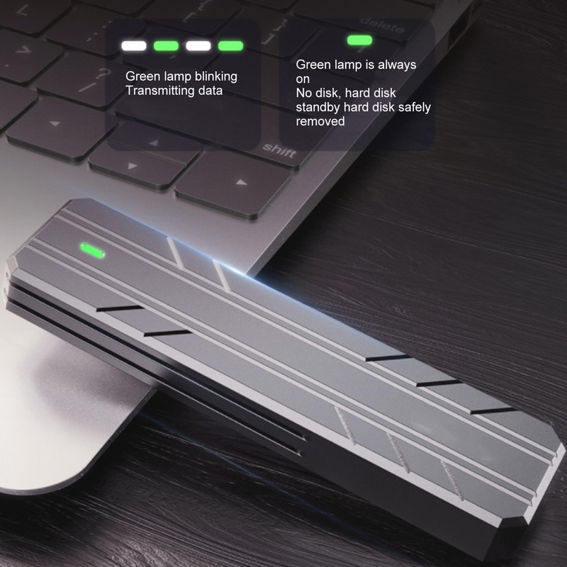 M.2 NVME SSD Enclosure USB 3.1 10Gbps Supports 2TB Plug