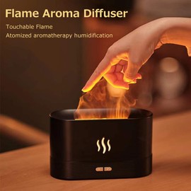 Aroma Diffuser Simulated Flame Large Fog Humidifier USB Atmosphere Lamp Home Office Humidification Aroma Diffuser