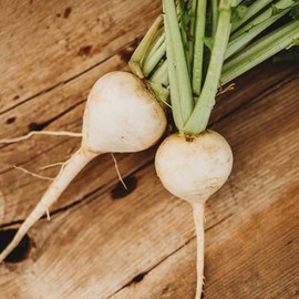 White Egg Turnip - 250 Seeds - Tender, Sweet & Flavorful Roots, Easy Grow Vegetable, Non-GMO Heirloom Turnip Seeds for Planting in The Home Garden, Thresh Seed Company