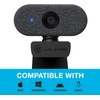 JLab Go Cam 1080P/30 FPS USB HD Webcam, 2.1 Megapixels,