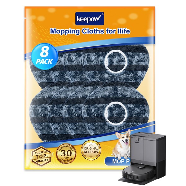 KEEPOW Vacuum Mop Replacement Pads Compatible with Eufy X10 Pro
