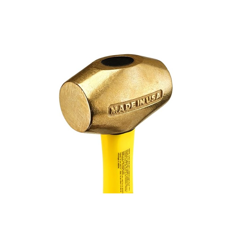 ABC HAMMERS Brass Drilling Hammer - 4 lb. Non-Sparking Hammer