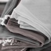 62 X 59 Inch White Mesh Fabric Slightly Stretchy for