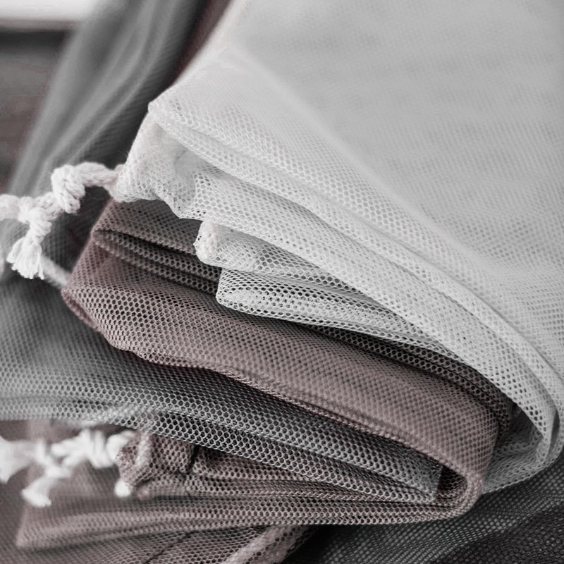 62 X 59 Inch White Mesh Fabric Slightly Stretchy for