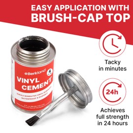 4 oz Vinyl Cement Glue - Vinyl Glue for Inflatables - Waterproof, Fast-Setting, Flexible Bond for Pool Liners, Vinyl Fabrics, Tarps