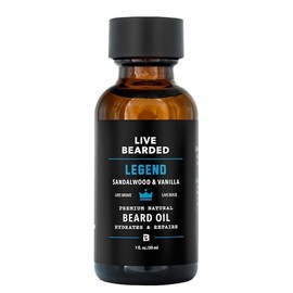 Live Bearded Sandalwood Beard Oil With A Hint Of Vanilla, The Legend All Natural Beard Oil