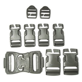 Hanks Surplus Replacement Field Repair No Sewing Mil-Spec Backpack Quick Attach Buckle Set Snap Clips