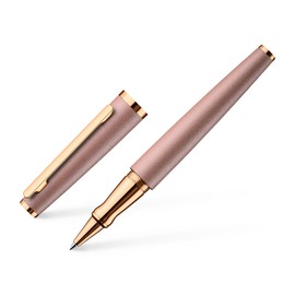 Otto Hutt 009-11355 Design 06 Rollerball Pen Aluminium Seashell Pink Rose Gold 14 cm Refill Size M Blue Font Colour
