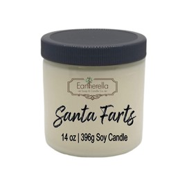 SANTA FARTS Soy Wax 14 oz. Jar Candle | Chocolate Nuts Sweet Vanilla | Christmas