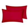 Oxford Homeware Red Pillow Cases 2 Pack Brushed Microfiber –