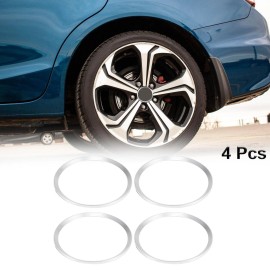 uauto1 4pcs 63mm Car Wheel Rim Center Cap Hub Rings Cover for Volkswagen Silver Tone