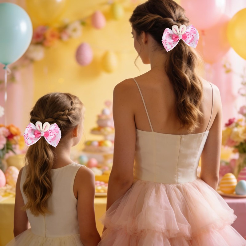 Easter Hair Bow Clips for Women Party 2PCS