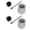 2sets Toilet Bowl Cleaner Brush Lockable Thread Convenient Practical Efficient