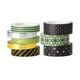 Mr. Pen- Washi Tape Set, 8 Rolls, Midnight Garden, Gold Foil Decorative Tape, Washi Tapes, Scrapbook Tape, Scrapbook Washi Tape for Journaling, Craft Tape, Washy Tape, Washy-Tape