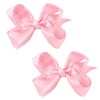 3 Inch Satin Bow for Little Girls - 2 Pcs