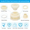 PATIKIL ABS Bulkhead Fitting G 1/2, 2 Pcs Double Threaded