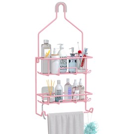 TreeLen Shower Caddy Pink, Large Shower Racks for Inside Shower, Pink Bathroom Organizer, Gift for Girlfriend