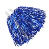 Hooshing 12PCS Pom Poms Cheerleading Blue and Silver Fluffy Metallic