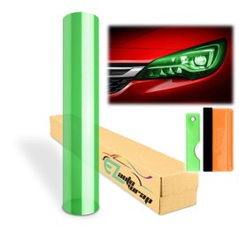 EZAUTO WRAP Free Tool Kit 12"x120" (1FT x 10FT) Glossy Emerald Green Headlight Taillight Fog Light Side Marker Vinyl Tint Film Self Adhesive