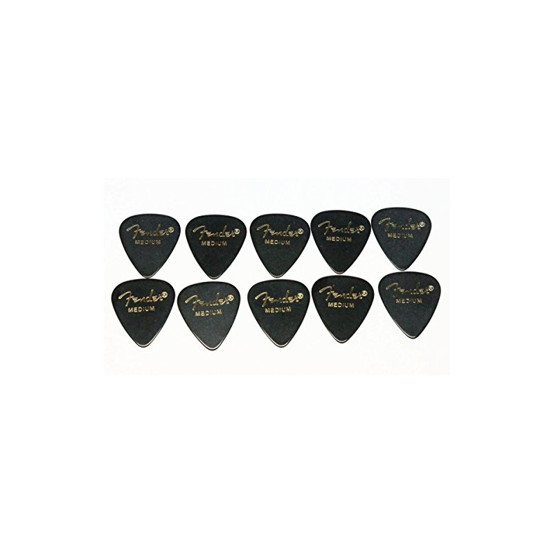 Fender Picks x 10 Teardrop MEDIUM-BLK