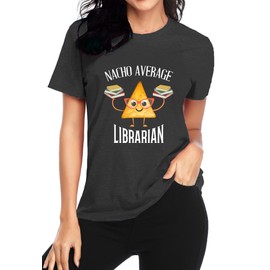 Read Shirt for Womens Nacho Average Librarian Funny Bookworm Library Tee Top