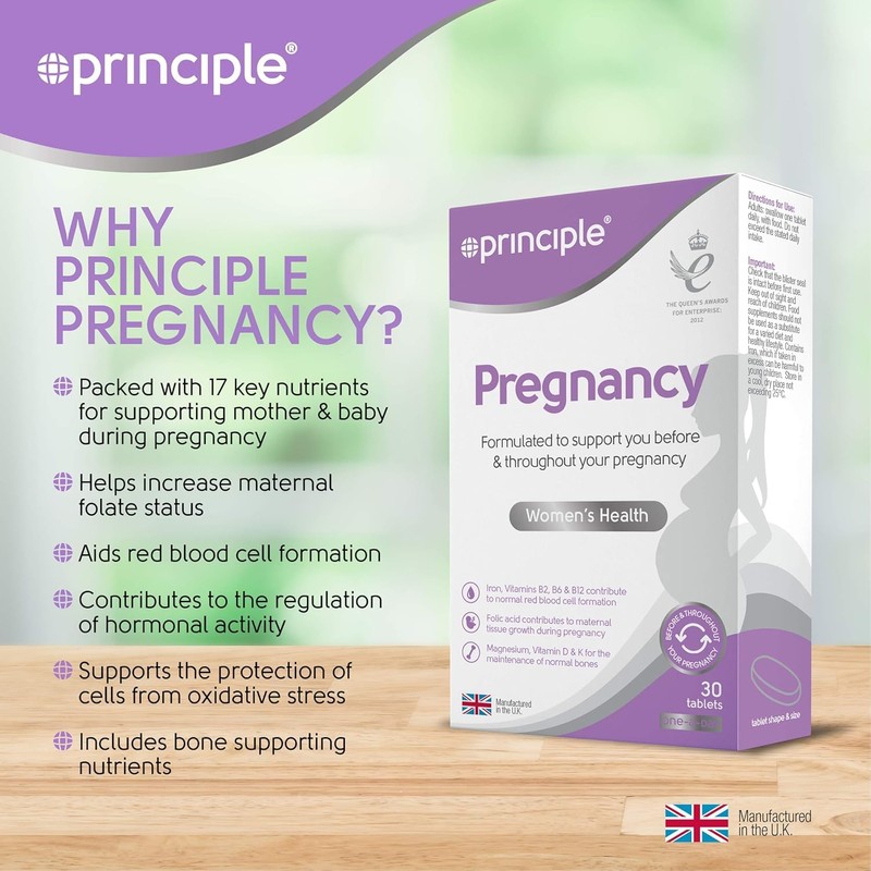 Principle Pregnancy Multivitamin – 30 Tablets | 1 Month Supply