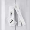 INIRET White 180 Degree Barn Door Lock,Mechanical Password Lock,Flip Latch