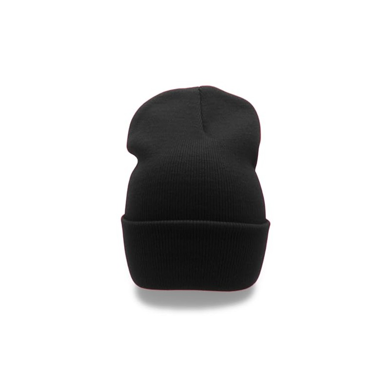 Beanie for Men Women Cuffed Long Beanie Hats Black