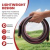 Haeteir 50ft Non-Expanding Garden Hose with 8-Layer Latex Core, Lightweight