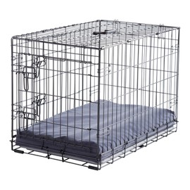 South Pine Porch Piper Premium Crate Pad with Removable Cover, Denim, Extra Small (24" x 18")