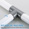 uxcell 3/4" PVC Tee, 12 Pcs 3 Way Elbow Connector